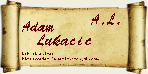 Adam Lukačić vizit kartica